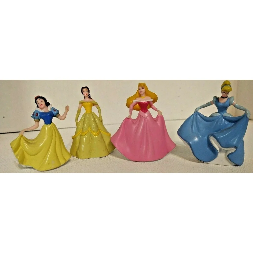 Disney Princess Cake Top Figures Snow White, Cinderella, Aurora & Belle Lot Of 4
